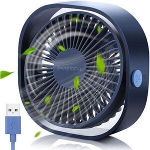 Small Personal USB Desk Fan,3 Speeds Portable Desktop Table Cooling Fan Powered‎